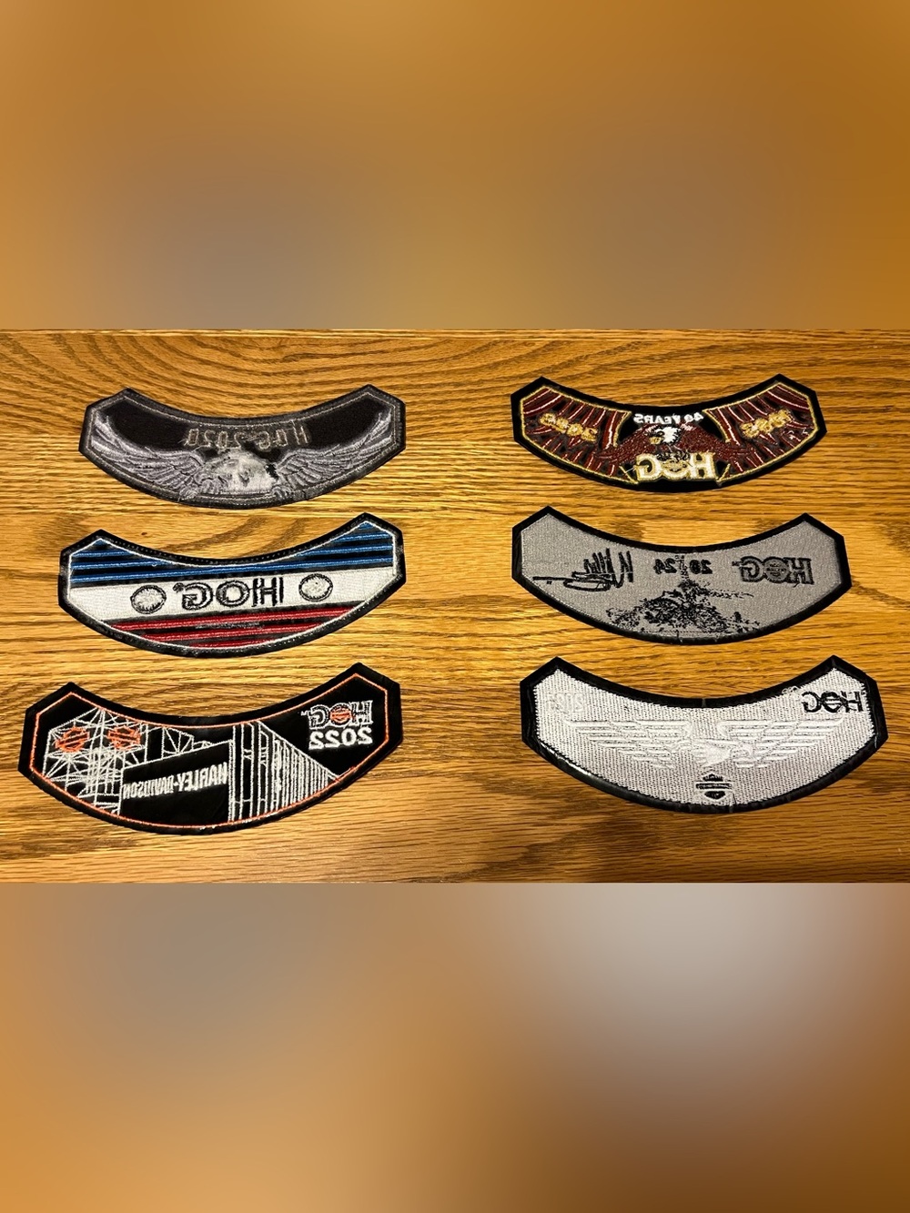 Harley-Davidson® HOG Rocker Patches Lot (6) 🐷 - Picture 3 of 7